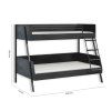 studentska poschodova postel dark metal