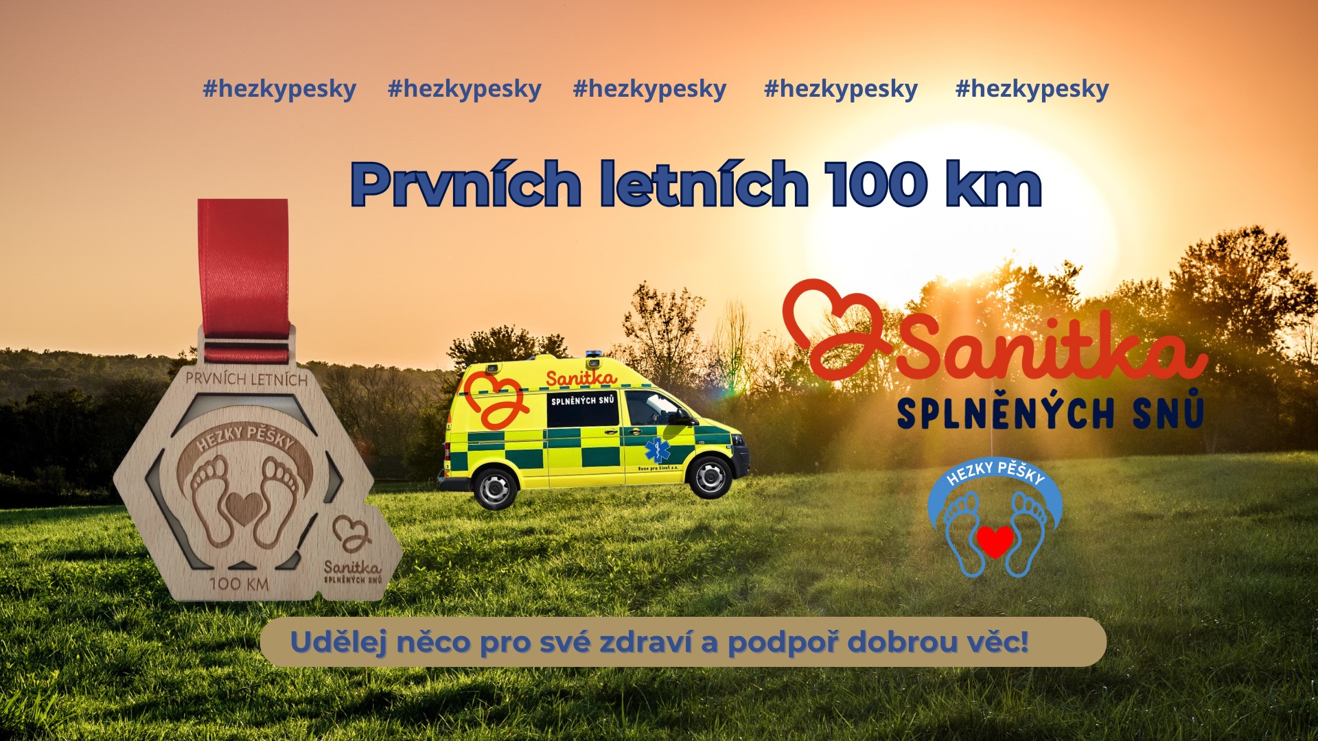 Prvních letních 100 km pro Sanitku splněných snů