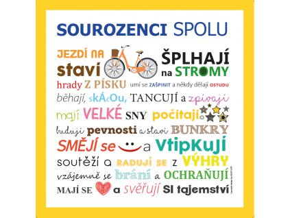 sourozenci samolepka