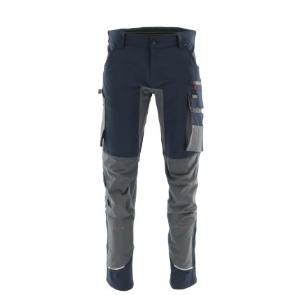 pracovni monterkove kalhoty strecove kalhoty strecove monterky motionflex tmave modra seda