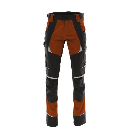 pracovni kalhoty monterkove kalhoty kalhoty s bavlnou cottonflex grafitova cihlove cervena
