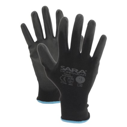 Rukavice máčené v polyuretanu BLACKGRIP (Velikost Rukavic 10)