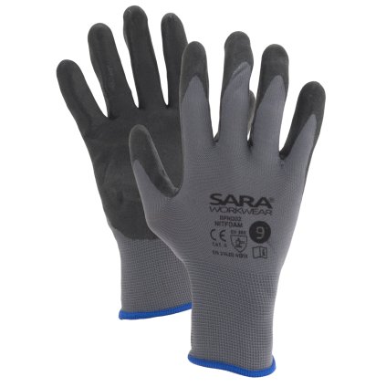 Rukavice máčené v nitrilu NITFOAM (Velikost Rukavic 10)