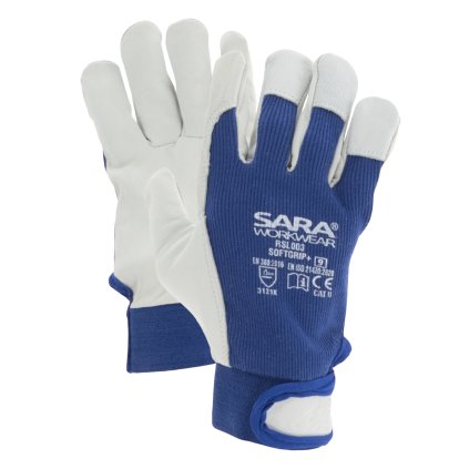 Kožené rukavice SOFTGRIP+ - kombinované (Velikost Rukavic 10)