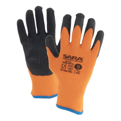 Rukavice máčené v latexu STORM WINTER - zimní (Velikost Rukavic 10)