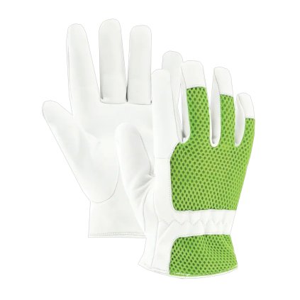 Kožené rukavice GARDEN FLUO - kombinované (Velikost Rukavic 10)