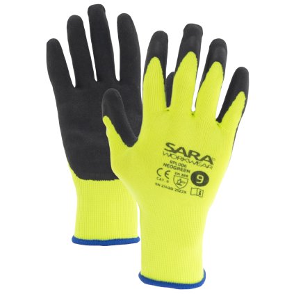 Rukavice máčené v latexu NEOGREEN (Velikost Rukavic 10)