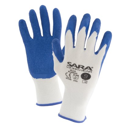 Rukavice máčené v latexu BLUEMAX (Velikost Rukavic 10)