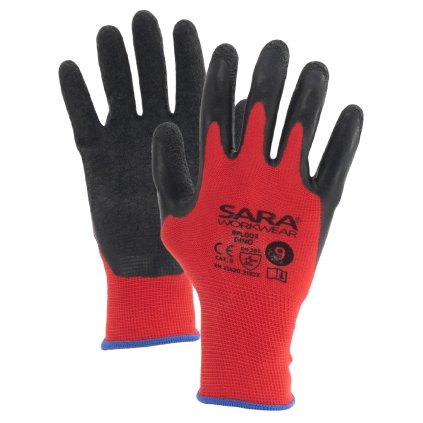 Rukavice máčené v latexu DINO (Velikost Rukavic 10)