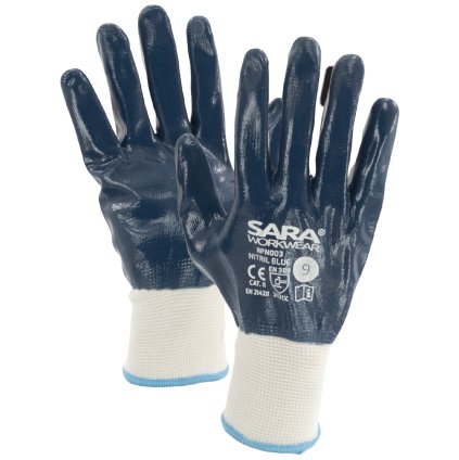 Rukavice máčené v nitrilu NITRIL BLUE (Velikost Rukavic 10)