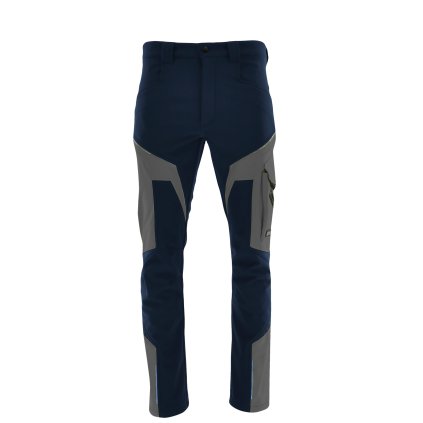 kalhoty softshellové comfort winter tm.modré šedé