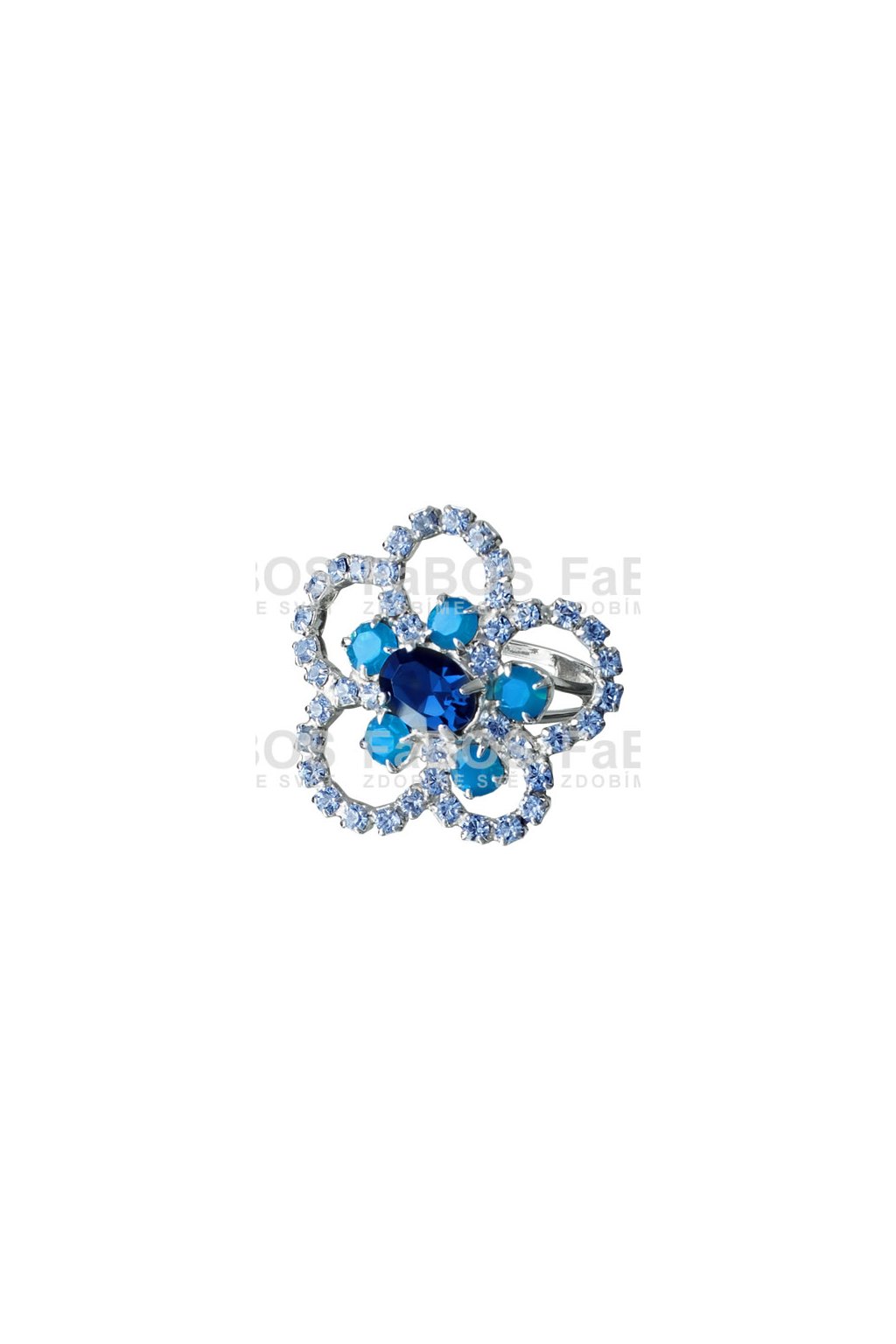 3605 prsten light sapphire kyticka swarovski
