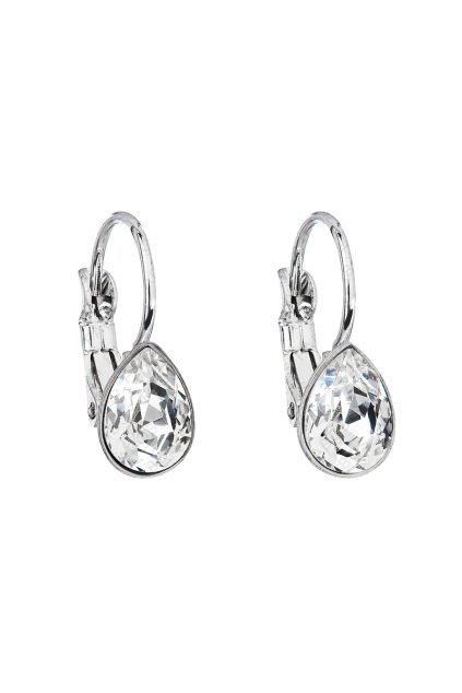 Náušnice Hruška 8mm Crystal