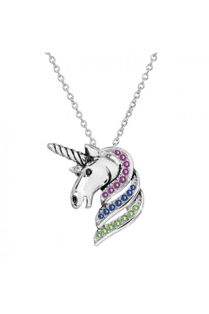 Náhrdelník Jednorožec Fuchsia SWAROVSKI