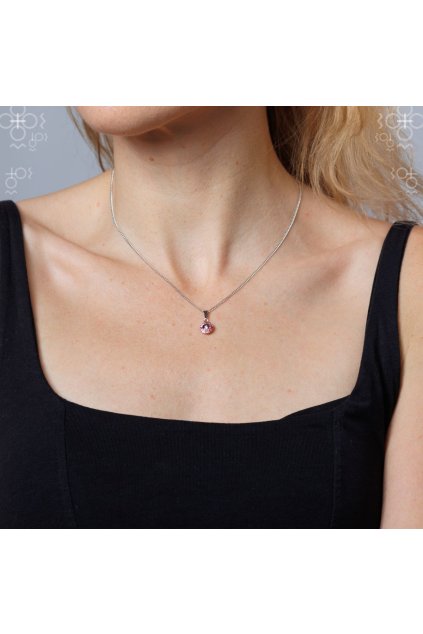 Náhrdelníky Swarovski Rivoli 8mm Light Rose