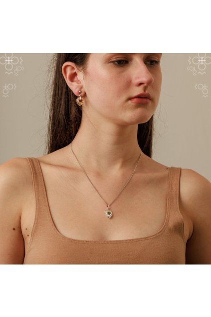 Náhrdelníky Swarovski srdce baculaté Crystal AB