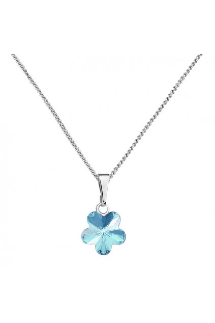 Náhrdelník Kytička 10mm Aqua Elements Swarovski