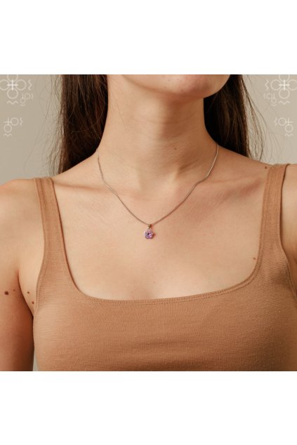 Náhrdelníky Swarovski Kytička 10mm Violet