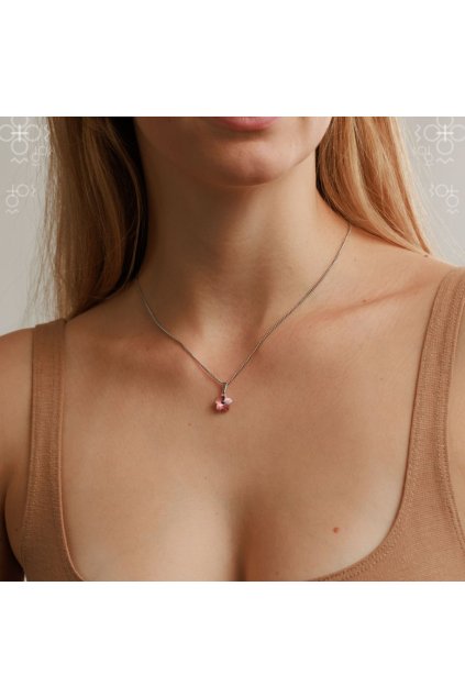Náhrdelníky Swarovski Kytička 10mm Light Rose