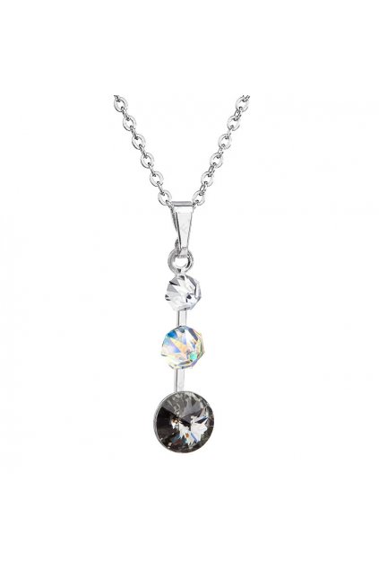 Náhrdelník Aquamarine se třemi vzory kytek Swarovski