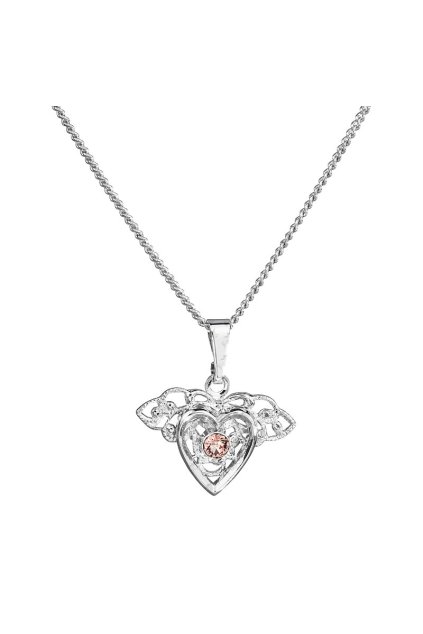 Náhrdelník Sole srdce Blush Rose SWAROVSKI