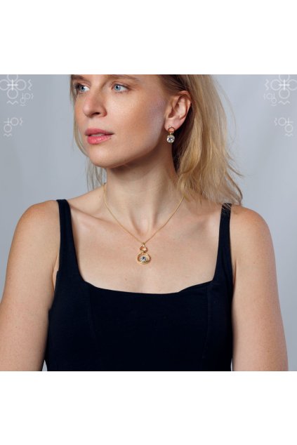 Náhrdelníky Swarovski Styl kroužky Au Crystal