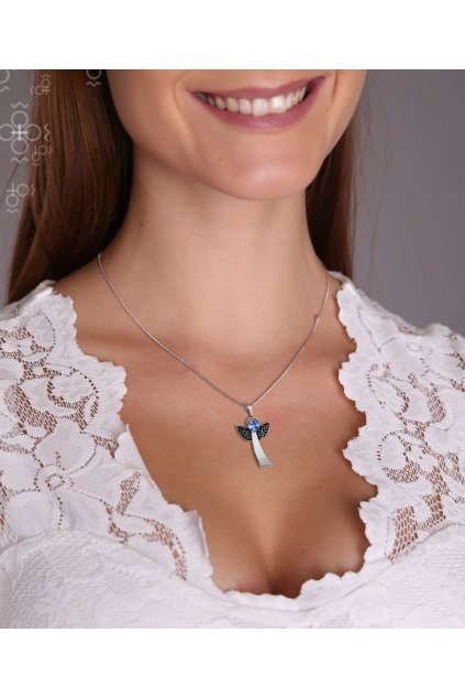 Náhrdelníky Swarovski Anděl Rivoli 6 light sapphire