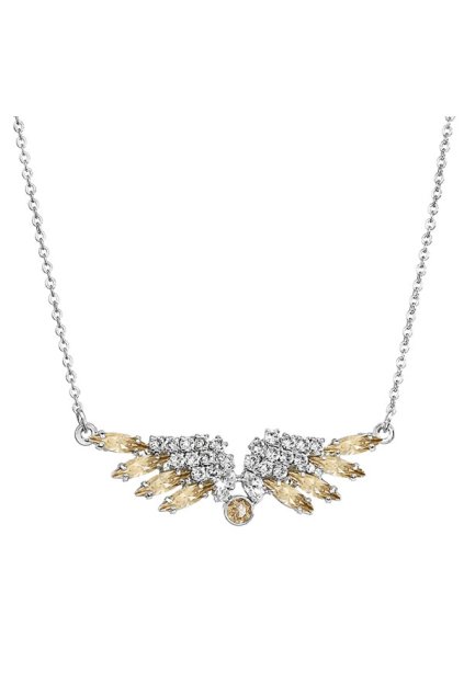 Náhrdelníky Swarovski křídla velká golden shadow