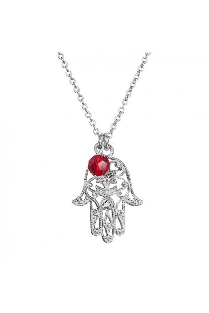 Náhrdelník fatima korálek Light siam Swarovski