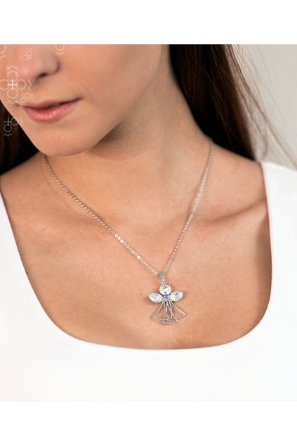 Náhrdelníky Swarovski Anděl hruška Crystal