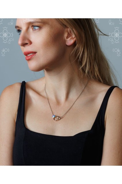 Náhrdelníky Swarovski Rivoli s kroužky Crystal AB