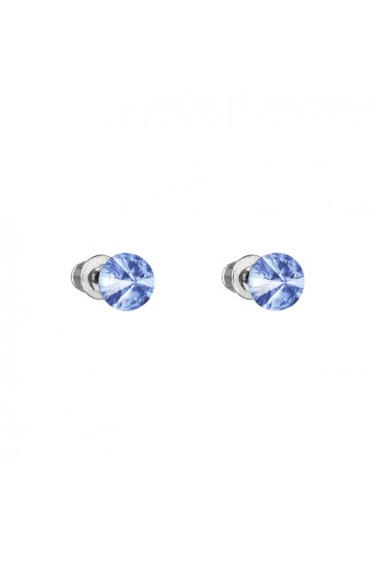 Náušnice Rivoli 6mm puzeta Light Sapphire SWAROVSKI