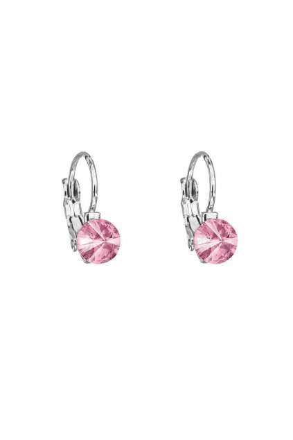 Náušnice Rivoli 6mm klapka Light Rose SWAROVSKI