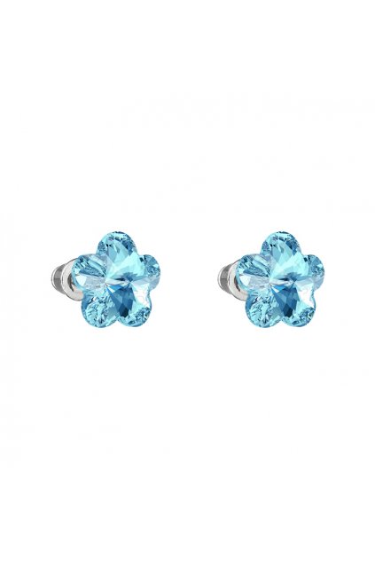 Náušnice kytička 10mm Aqua Elements Swarovski