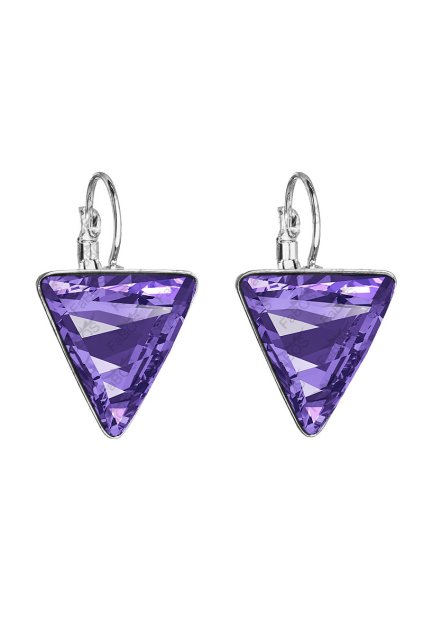 Náušnice Trojúhelník 15,5mm Tanzanite SWAROVSKI