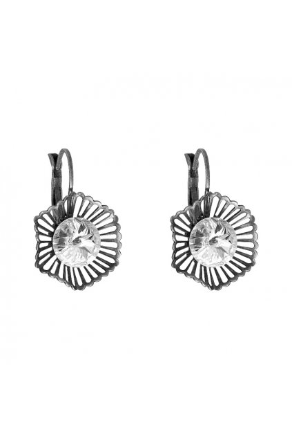 Náušnice filigrán vějíř rivoli Crystal Swarovski