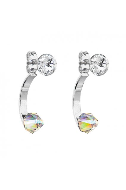 Náušnice Erinite vzor kytka Swarovski