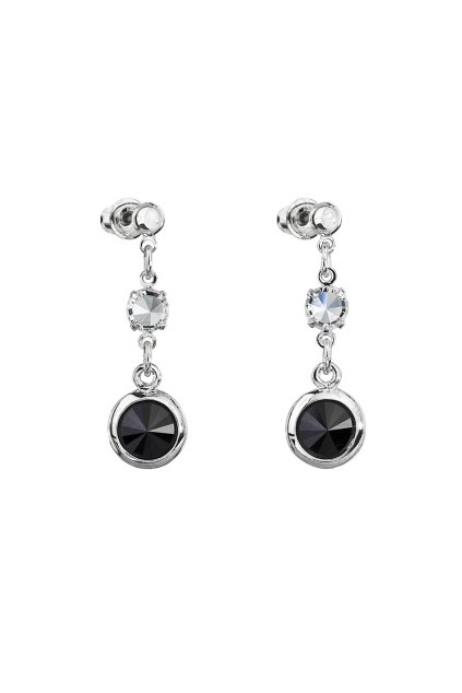 Náušnice Rivoli lité Jet Elements Swarovski
