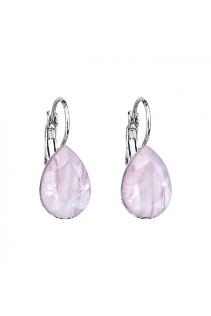Náušnice Hruška 14x10mm Rose Swarovski
