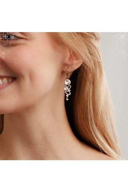 Náušnice Swarovski Liány s rivoli Crystal