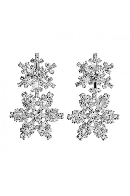 Náušnice Velké vločky Crystal Swarovski