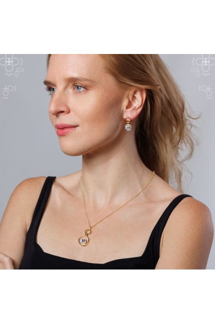 Náušnice Swarovski Styl kroužky Au Crystal