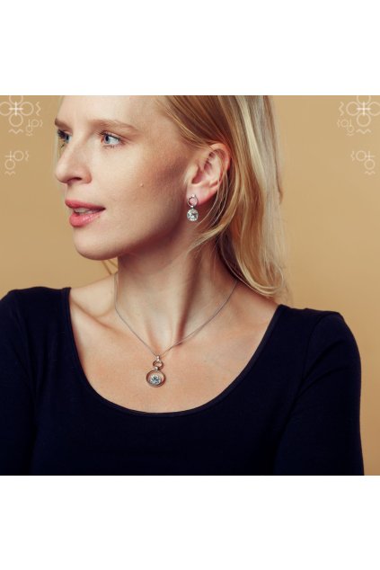 Náušnice Swarovski Styl kroužky Rh Crystal