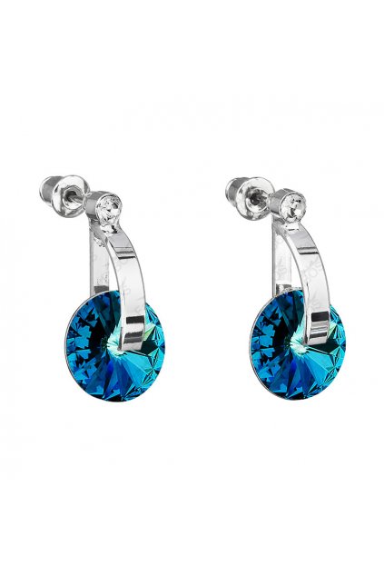 Náušnice D-Rivoli 12mm Bermuda Blue SWAROVSKI
