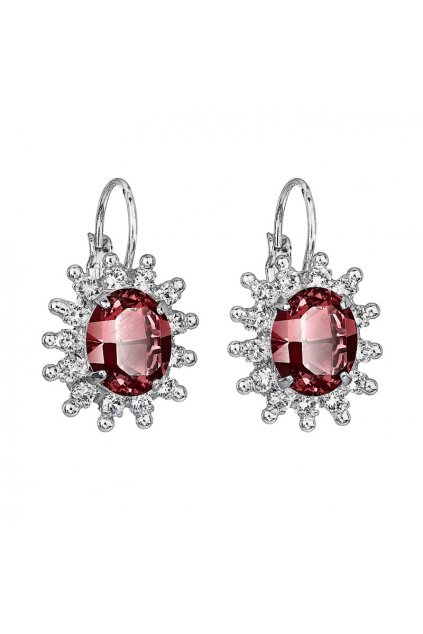Červené náušnice Swarovski