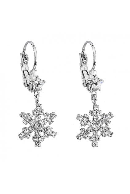 Náušnice Vločka Crystal Swarovski