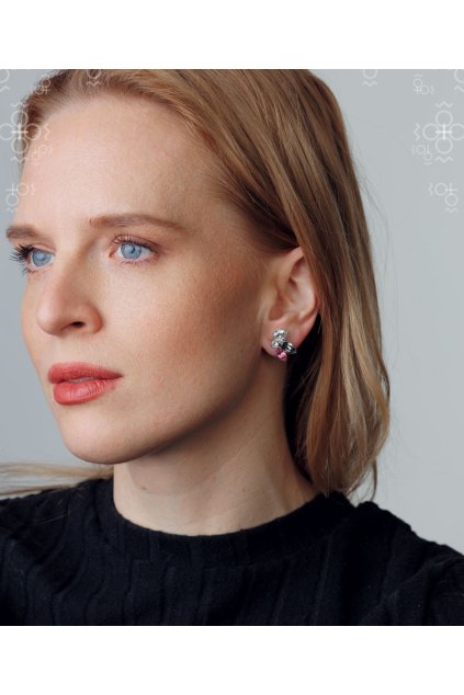 Náušnice Swarovski Hruška a Navety Rose