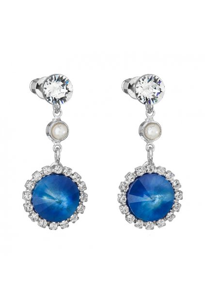Náušnice rivoli s perleťovým efektem Swarovski