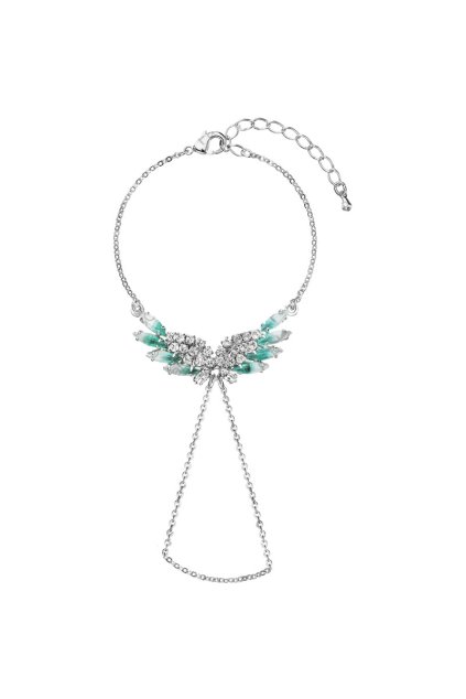 Náramek Andělská křídla Tmavý alabastr Swarovski