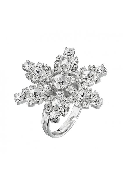 Prsten Vločka Crystal Swarovski